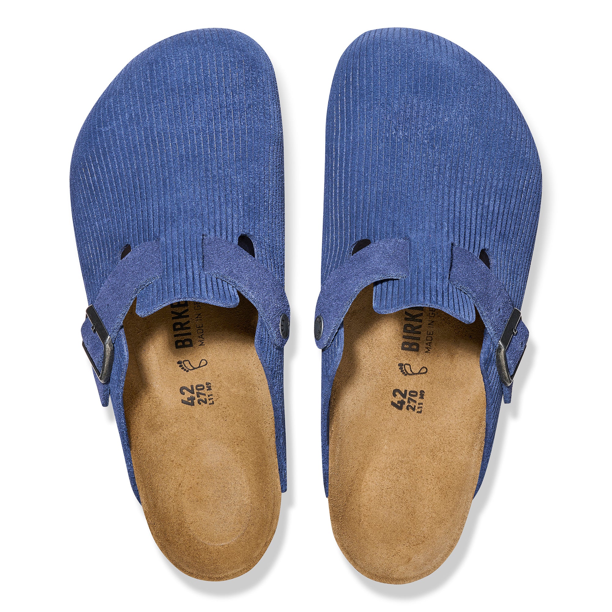 BIRKENSTOCK BOSTON SUEDE CORDUROY - INDIGO