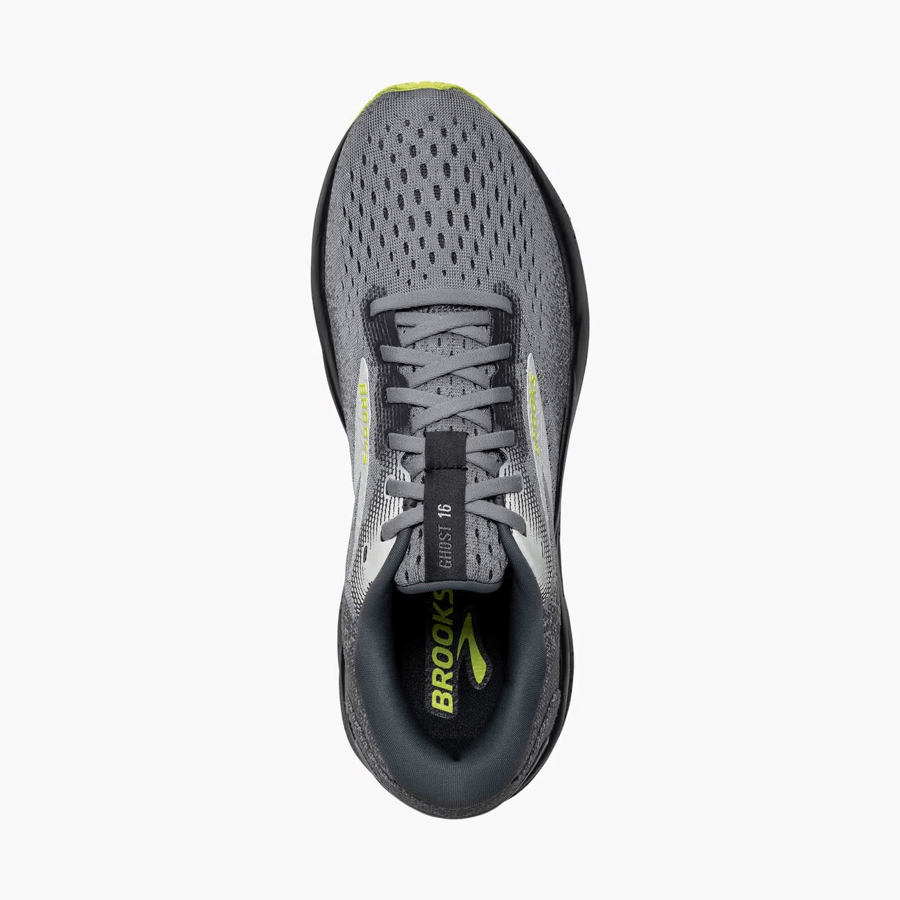 BROOKS MENS GHOST 16 - PRIMER GREY / LIME