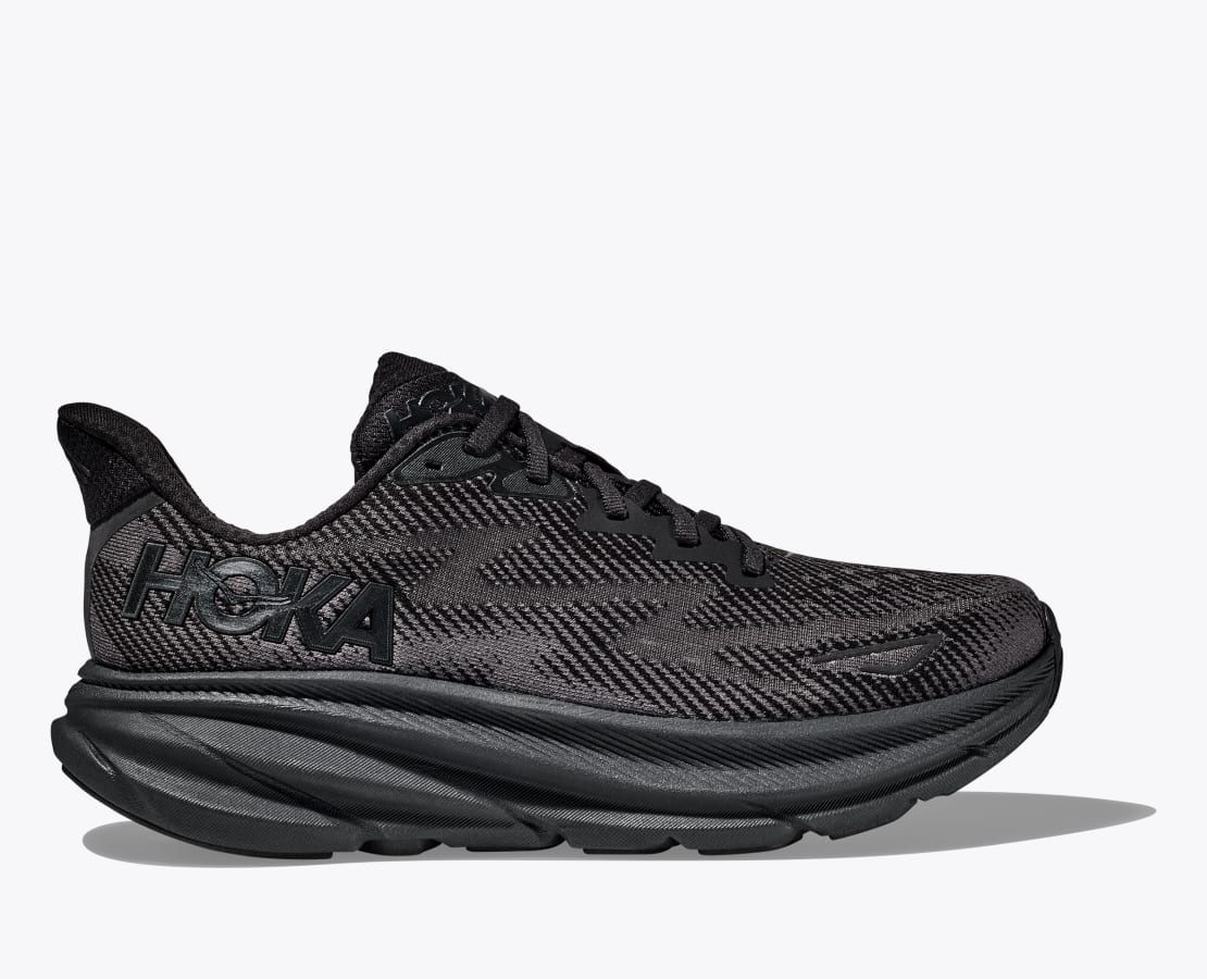 HOKA MEN'S CLIFTON 9 - BLACK/BLACK