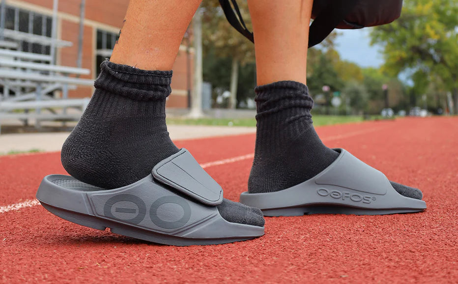 OOFOS 1550 SPORT FLEX SLIDE - SLATE GREY