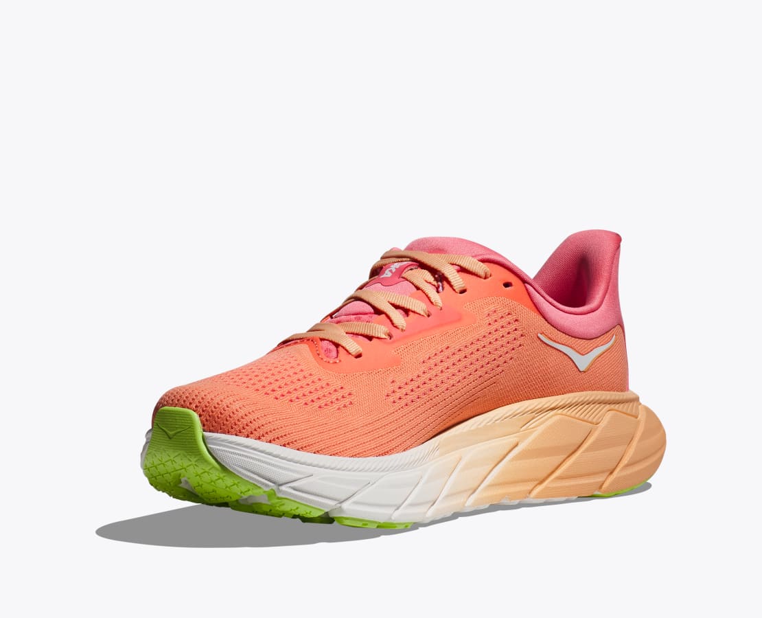 HOKA WOMENS ARAHI 7 - PAPAYA / CORAL