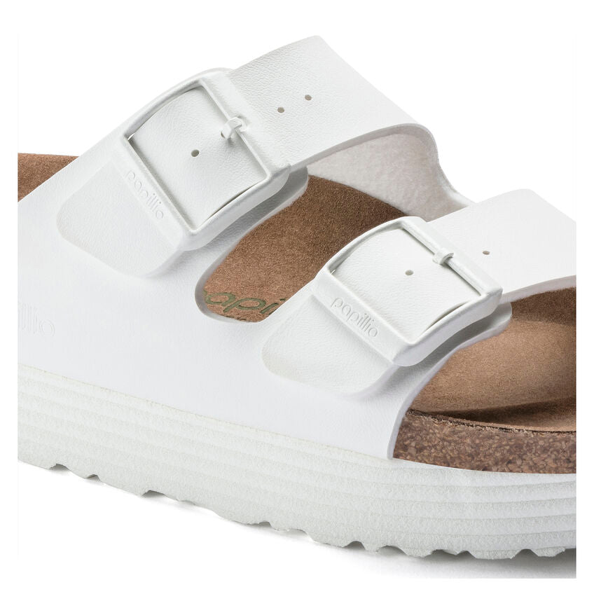 BIRKENSTOCK ARIZONA PLATFORM WHITE