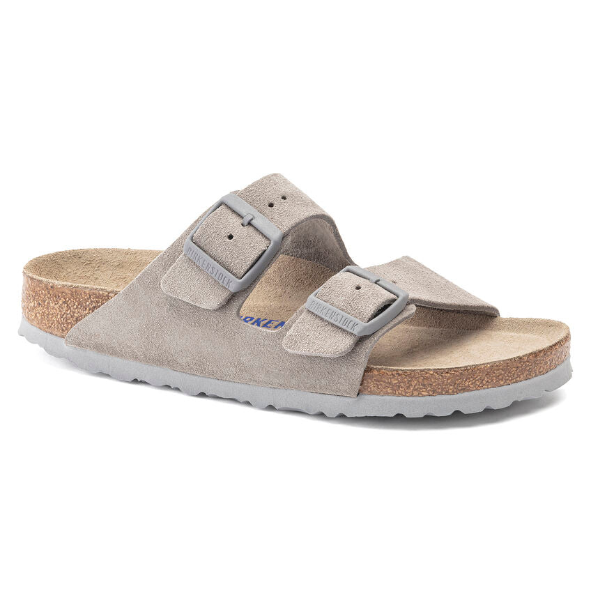 BIRKENSTOCK ARIZONA SOFT FOOTBED - STONE COIN SUEDE