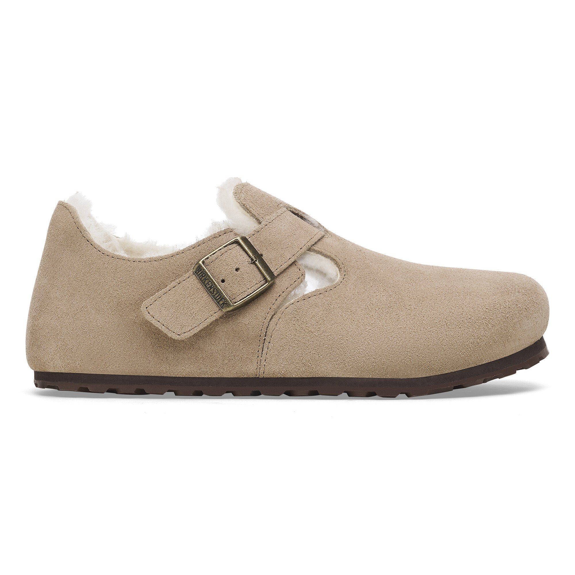 BIRKENSTOCK LONDON SHEARLING - TAUPE SUEDE