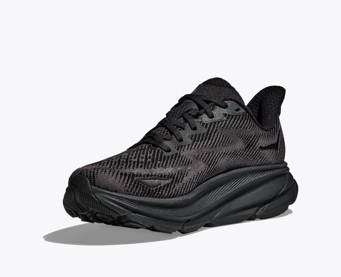 HOKA MEN'S CLIFTON 9 - BLACK/BLACK