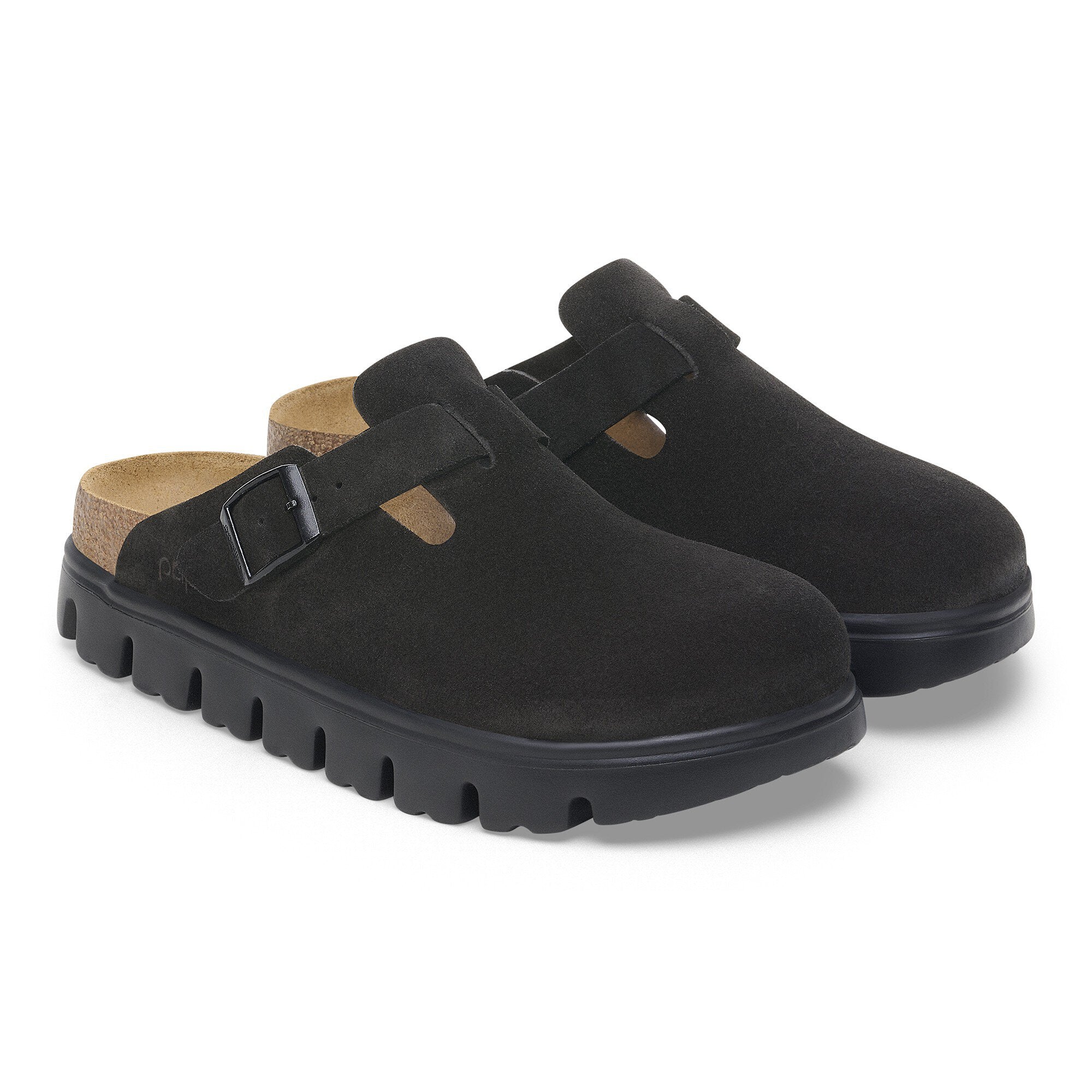 BIRKENSTOCK BOSTON CHUNKY - BLACK SUEDE