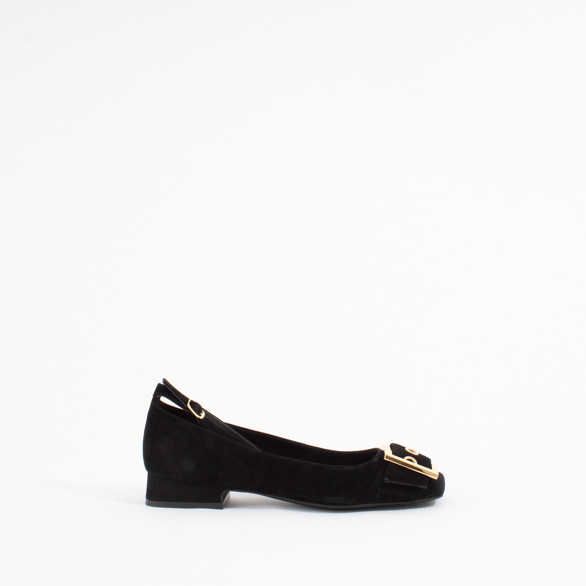 LUCKIEST | BLACK SUEDE/GOLD