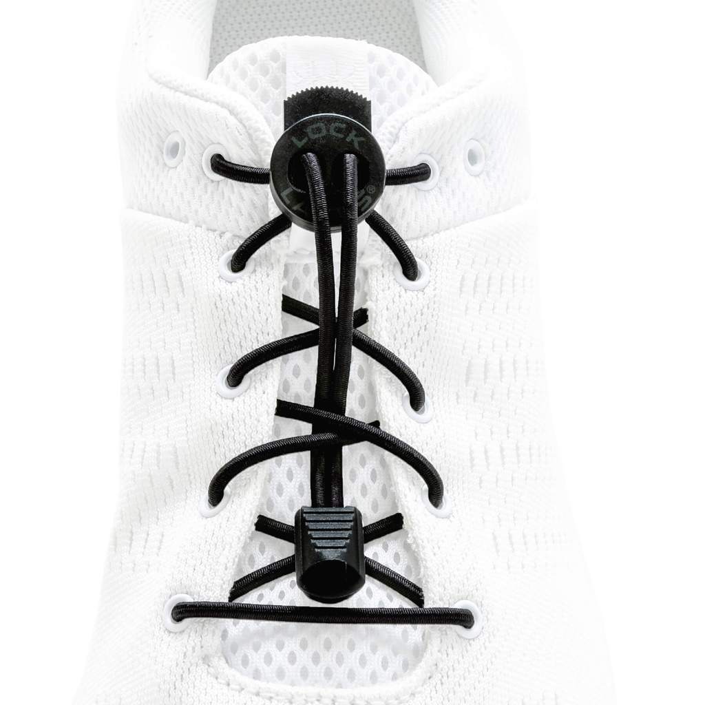 LOCK LACES SOLID BLACK