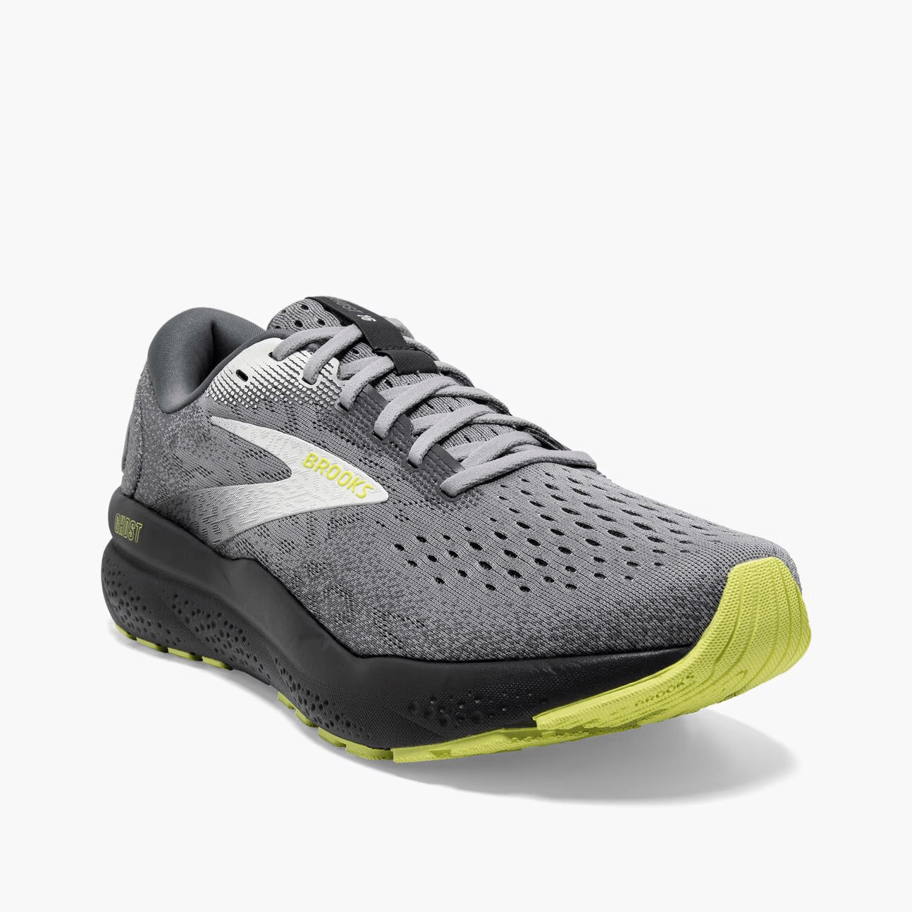 BROOKS MENS GHOST 16 - PRIMER GREY / LIME