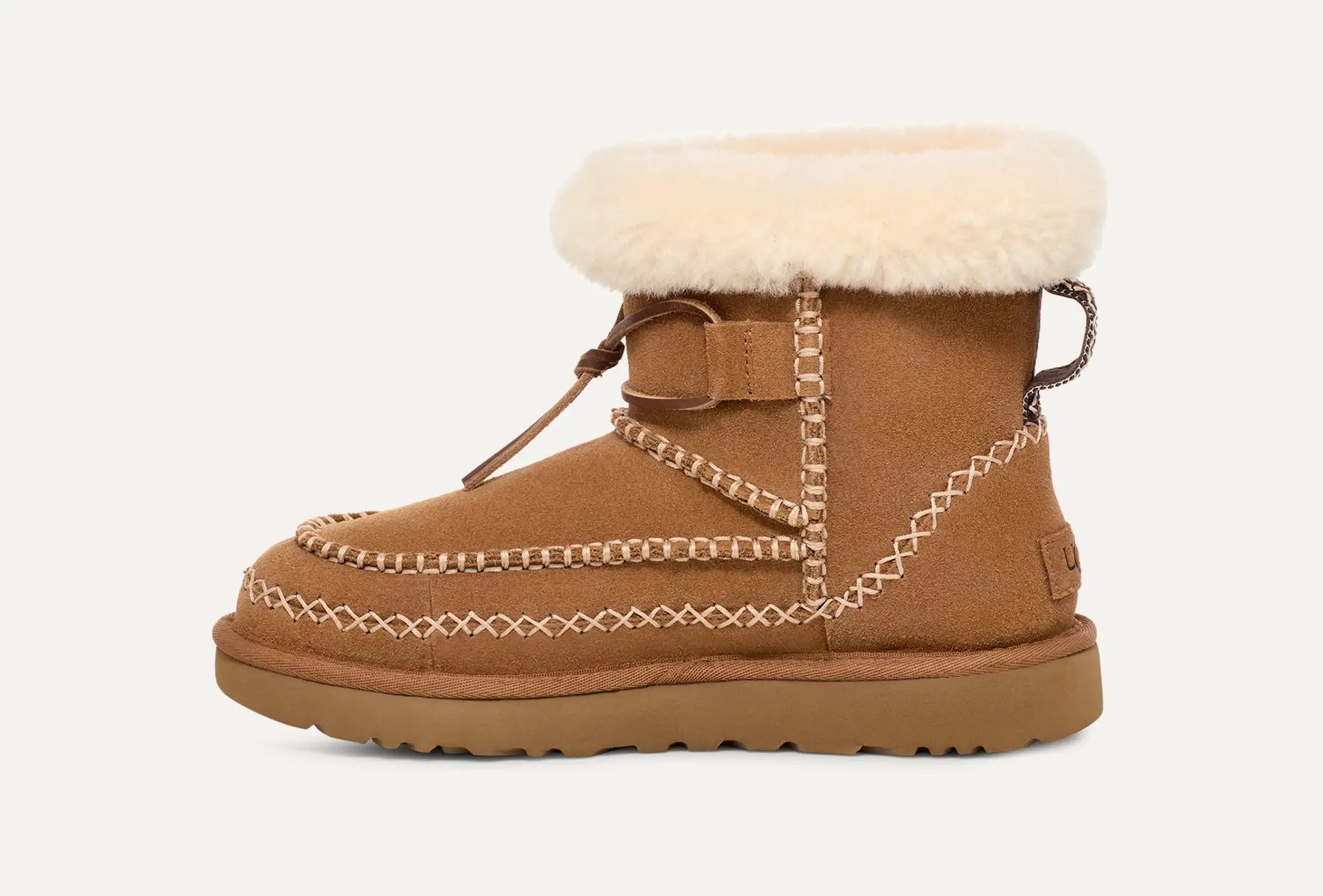 UGG WOMENS CLASSIC ULTRA MINI ALPINE - CHESTNUT