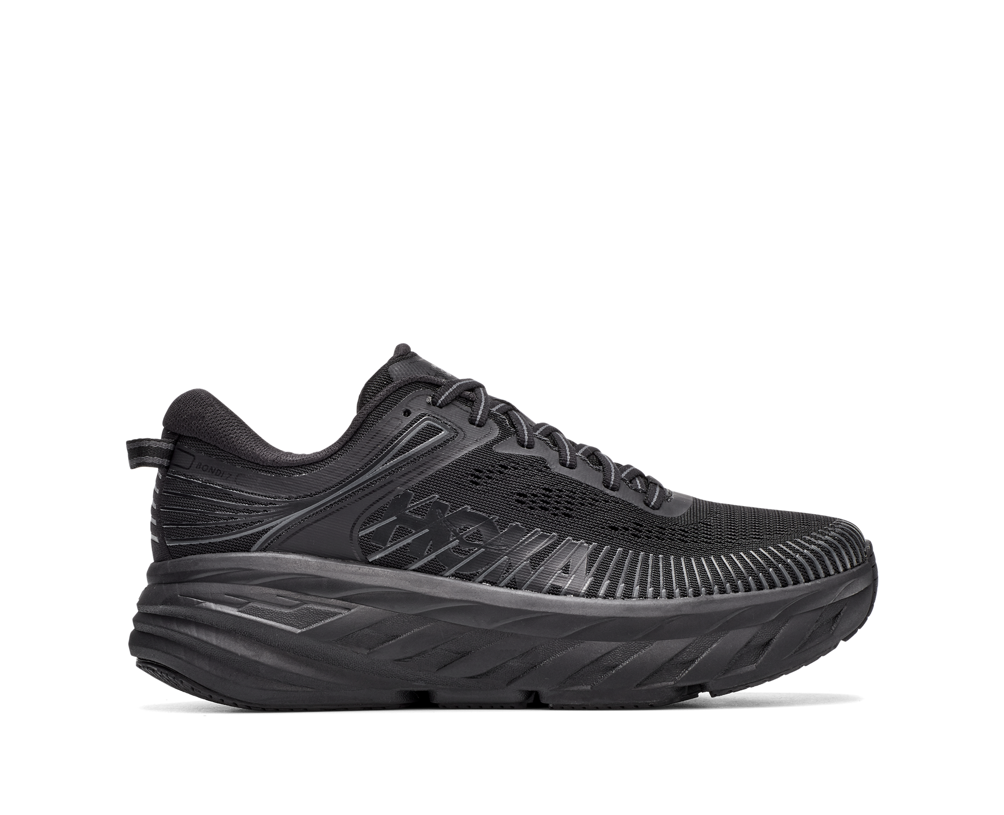 HOKA WOMENS BONDI 7 - BLACK / BLACK