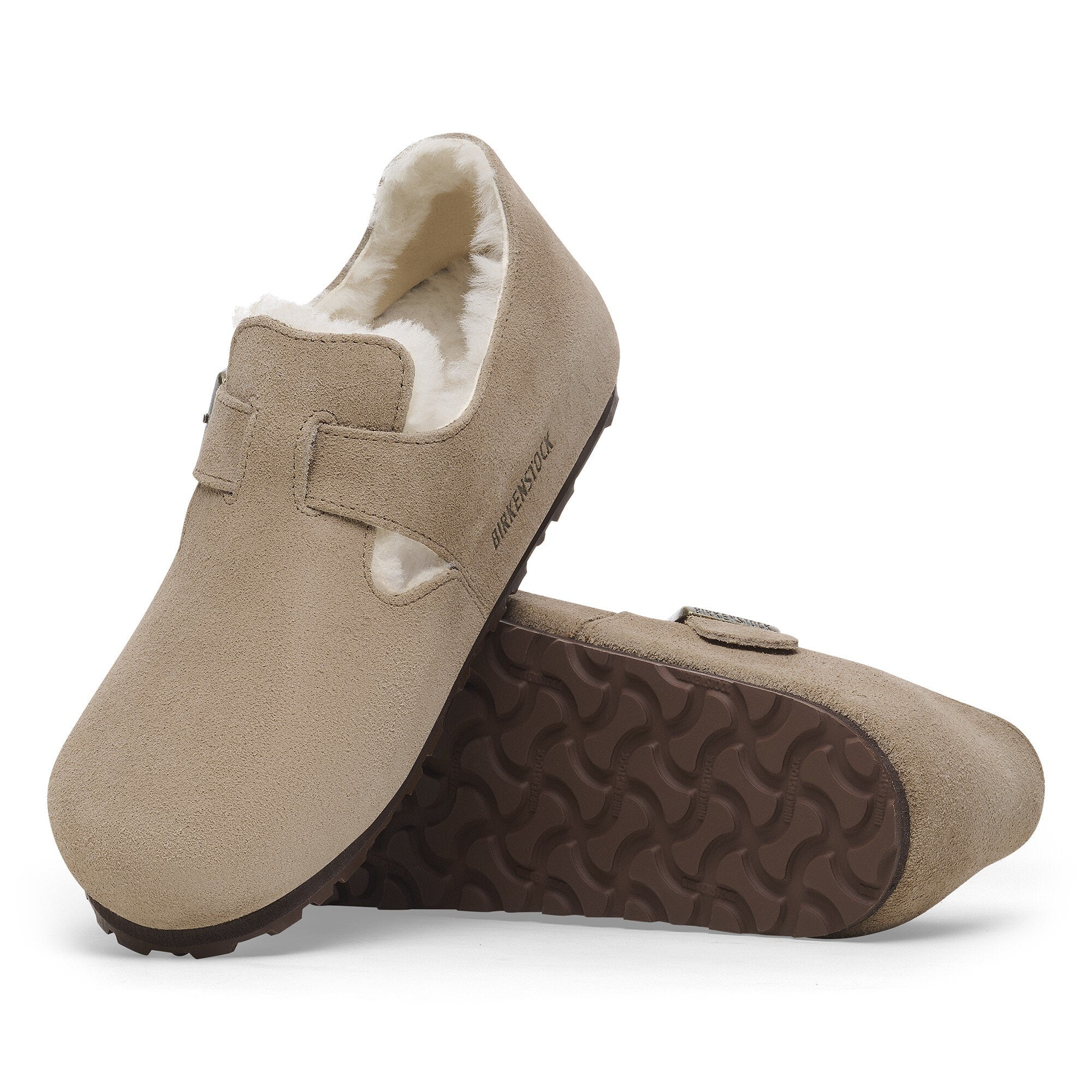 BIRKENSTOCK LONDON SHEARLING - TAUPE SUEDE