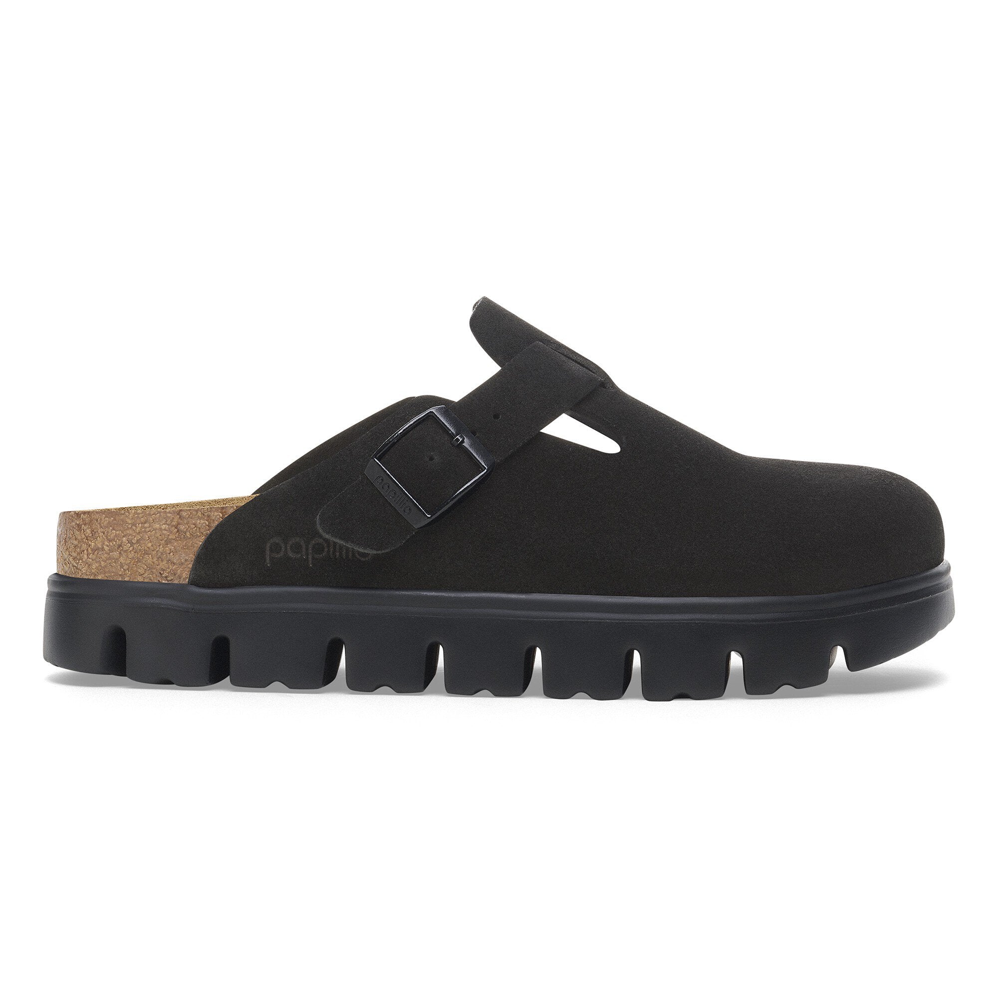 BIRKENSTOCK BOSTON CHUNKY - BLACK SUEDE