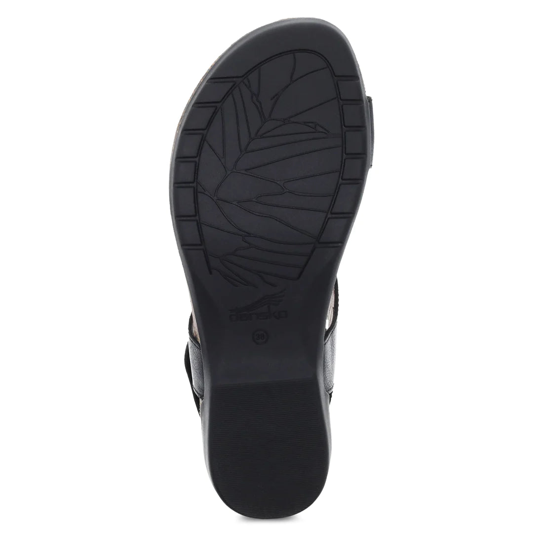 DANSKO REECE SANDAL - BLACK WAXY BURNISHED