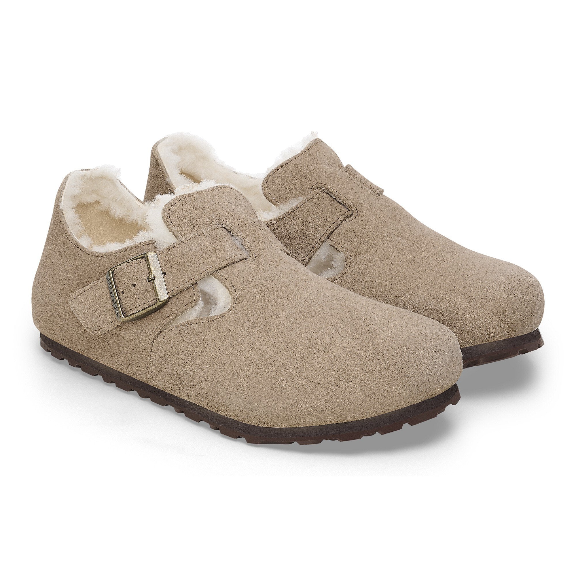 BIRKENSTOCK LONDON SHEARLING - TAUPE SUEDE