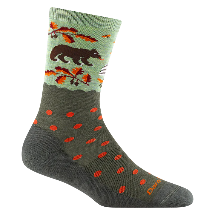 DARN TOUGH WOMEN'S WILD LIFE CREW LIGHTWEIGHT LIFESTYLE SOCK - FOREST