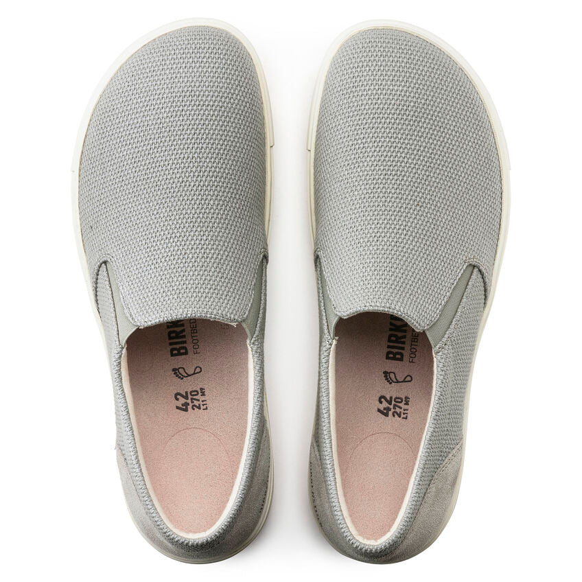 BIRKENSTOCK OSWEGO - WHALE GRAY CANVAS/SUEDE